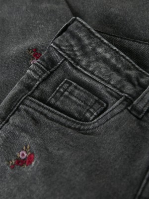 NAME IT MINI NMFBELLA MOM EMB JEANS 1224-FR NOOS Medium Grey Denim/FLOWER EMB | Freewear NMFBELLA MOM EMB JEANS 1224-FR NOOS - www.freewear.nl - Freewear