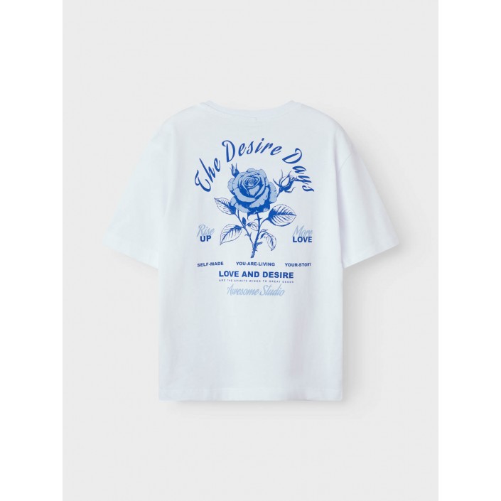 NAME IT KIDS NKFHOMINU SS NREG TOP BOX Bright White/DESIRE DAYS | Freewear NKFHOMINU SS NREG TOP BOX - www.freewear.nl - Freewear