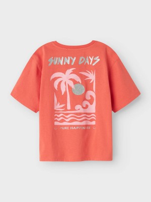 NAME IT KIDS NKFJELY SS NREG TOP BOX Spiced Coral | Freewear NKFJELY SS NREG TOP BOX - www.freewear.nl - Freewear