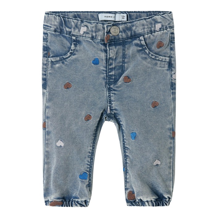Name It NBFROSE SHAPED R EMB JEANS 5321-YB : Light Blue Denim/HEART EMB | Freewear NBFROSE SHAPED R EMB JEANS 5321-YB : - www.freewear.nl - Freewear