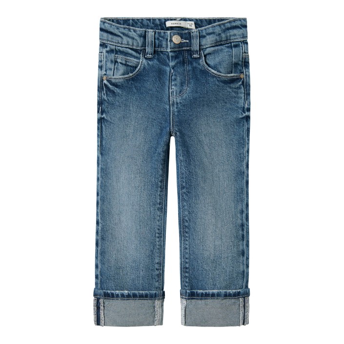 NAME IT MINI NMFROSE STRAIGHT FOLD JEANS 4224-AZ: Medium Blue Denim | Freewear NMFROSE STRAIGHT FOLD JEANS 4224-AZ: - www.freewear.nl - Freewear