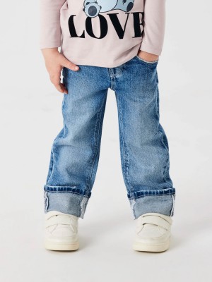 NAME IT MINI NMFROSE STRAIGHT FOLD JEANS 4224-AZ: Medium Blue Denim | Freewear NMFROSE STRAIGHT FOLD JEANS 4224-AZ: - www.freewear.nl - Freewear