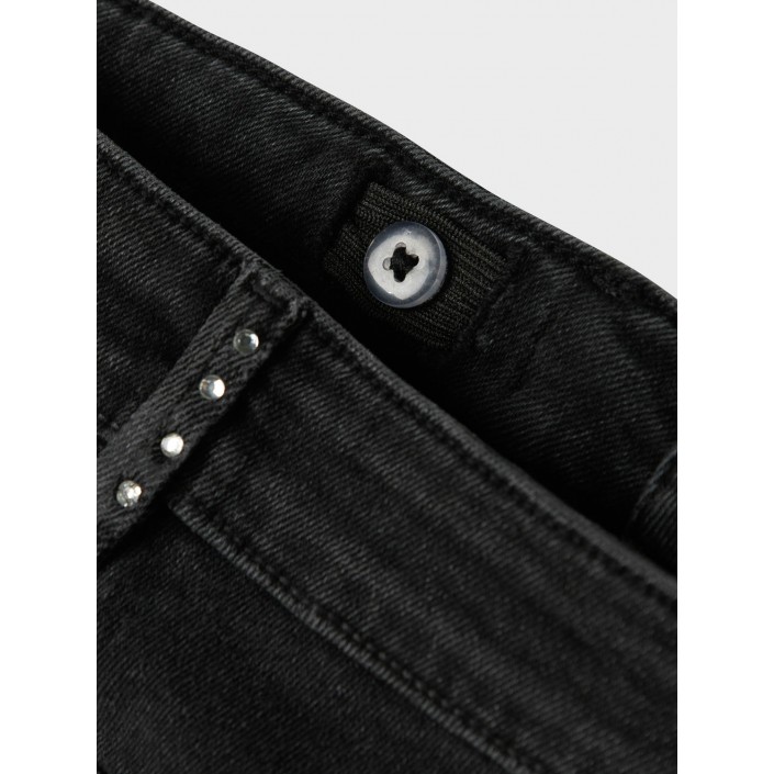 NAME IT KIDS NKFROSE WIDE RHINESTONE JEANS 8810-: Black | Freewear NKFROSE WIDE RHINESTONE JEANS 8810-: - www.freewear.nl - Freewear