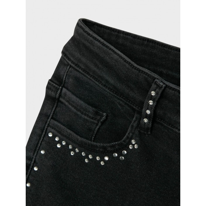 NAME IT KIDS NKFROSE WIDE RHINESTONE JEANS 8810-: Black | Freewear NKFROSE WIDE RHINESTONE JEANS 8810-: - www.freewear.nl - Freewear