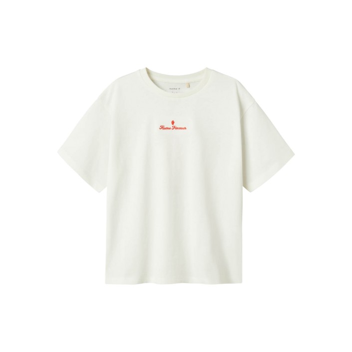 NAME IT KIDS NKFNEATA SS NREG TOP Cloud Dancer/Red alert | Freewear NKFNEATA SS NREG TOP - www.freewear.nl - Freewear
