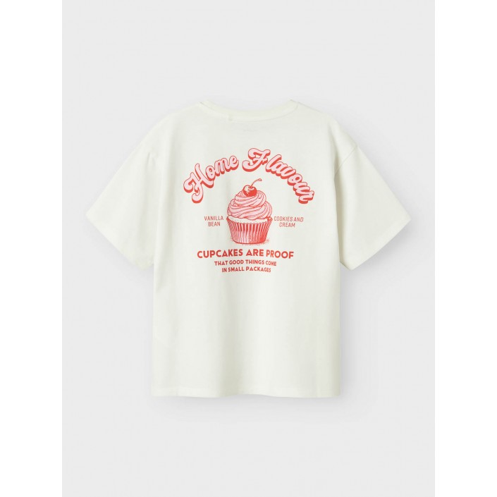 NAME IT KIDS NKFNEATA SS NREG TOP Cloud Dancer/Red alert | Freewear NKFNEATA SS NREG TOP - www.freewear.nl - Freewear