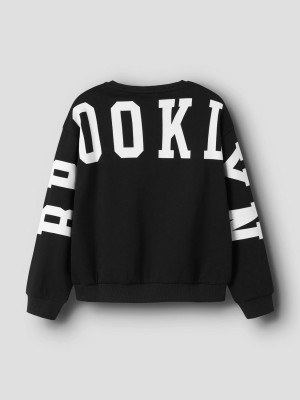 NAME IT KIDS NKFNEVEA RLX SWEAT BRU Black | Freewear NKFNEVEA RLX SWEAT BRU - www.freewear.nl - Freewear