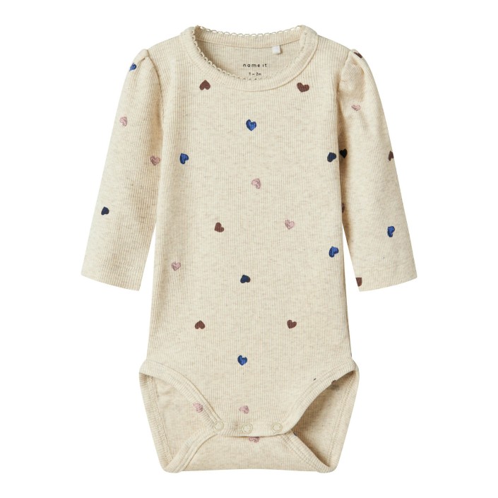 Name It NBFNUTTI LS BODY NOOS Peyote Melange | Freewear NBFNUTTI LS BODY NOOS - www.freewear.nl - Freewear