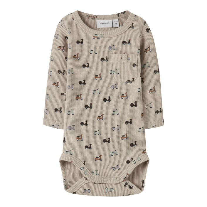 Name It NBMNOOTER LS BODY Island Fossil | Freewear NBMNOOTER LS BODY - www.freewear.nl - Freewear