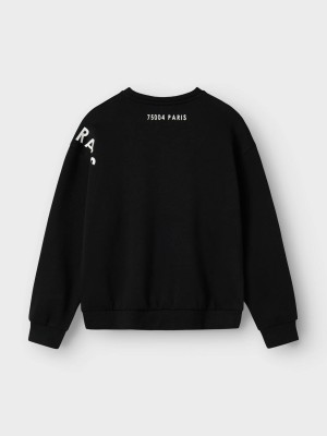 NAME IT KIDS NKFODIKA LS RLX SWEAT BRU BF Black | Freewear NKFODIKA LS RLX SWEAT BRU BF - www.freewear.nl - Freewear