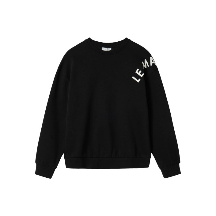 NAME IT KIDS NKFODIKA LS RLX SWEAT BRU BF Black | Freewear NKFODIKA LS RLX SWEAT BRU BF - www.freewear.nl - Freewear