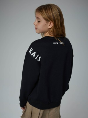 NAME IT KIDS NKFODIKA LS RLX SWEAT BRU BF Black | Freewear NKFODIKA LS RLX SWEAT BRU BF - www.freewear.nl - Freewear