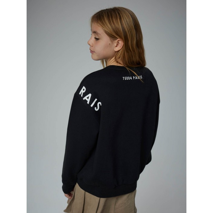 NAME IT KIDS NKFODIKA LS RLX SWEAT BRU BF Black | Freewear NKFODIKA LS RLX SWEAT BRU BF - www.freewear.nl - Freewear