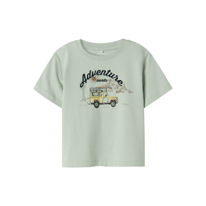NAME IT MINI NMMHAKO NREG SS TOP BOX Aqua Gray | Freewear NMMHAKO NREG SS TOP BOX - www.freewear.nl - Freewear