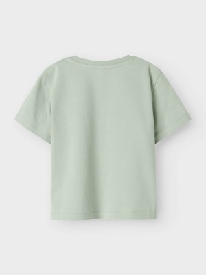 NAME IT MINI NMMHAKO NREG SS TOP BOX Aqua Gray | Freewear NMMHAKO NREG SS TOP BOX - www.freewear.nl - Freewear