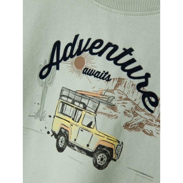 NAME IT MINI NMMHAKO NREG SS TOP BOX Aqua Gray | Freewear NMMHAKO NREG SS TOP BOX - www.freewear.nl - Freewear