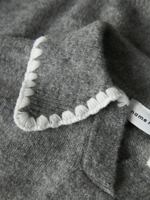 NAME IT MINI NMFRIKASA LS KNIT POLO Grey Melange | Freewear NMFRIKASA LS KNIT POLO - www.freewear.nl - Freewear