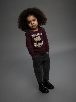 NAME IT MINI NMFREAR LS SWEAT BRU Burgundy | Freewear NMFREAR LS SWEAT BRU - www.freewear.nl - Freewear