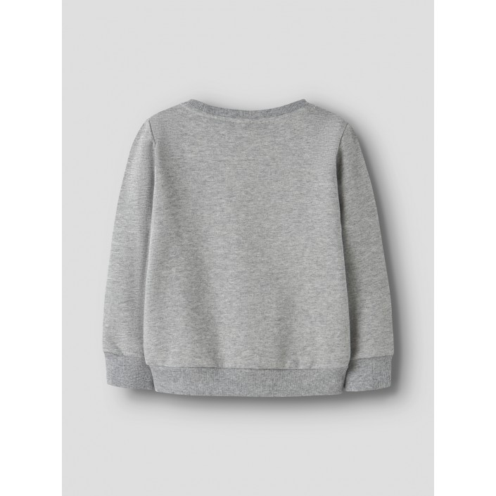 NAME IT MINI NMFREAR LS SWEAT BRU Grey Melange | Freewear NMFREAR LS SWEAT BRU - www.freewear.nl - Freewear