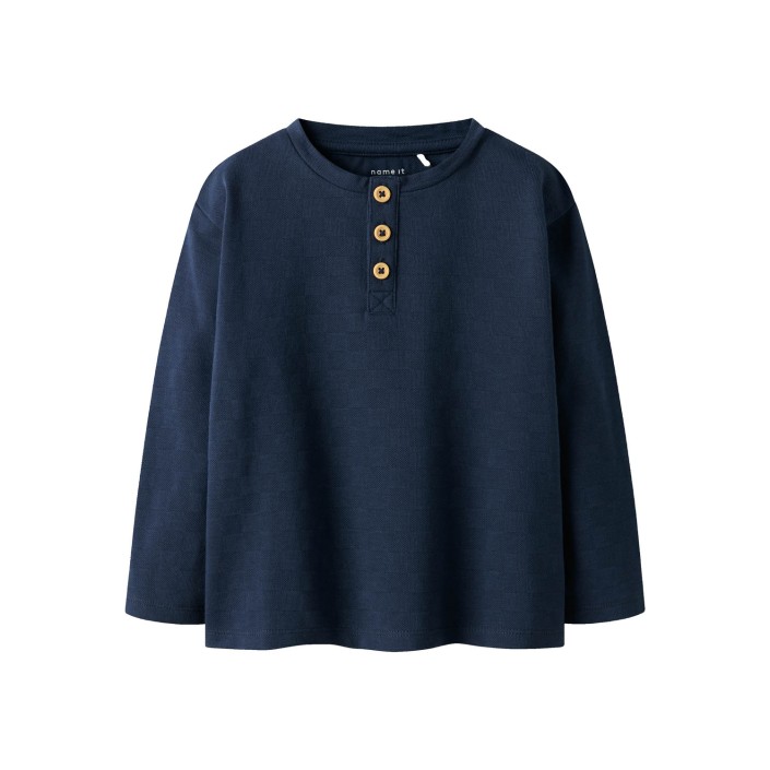 NAME IT MINI NMMRENE LS NREG GRANDAD TOP Navy Blazer | Freewear NMMRENE LS NREG GRANDAD TOP - www.freewear.nl - Freewear