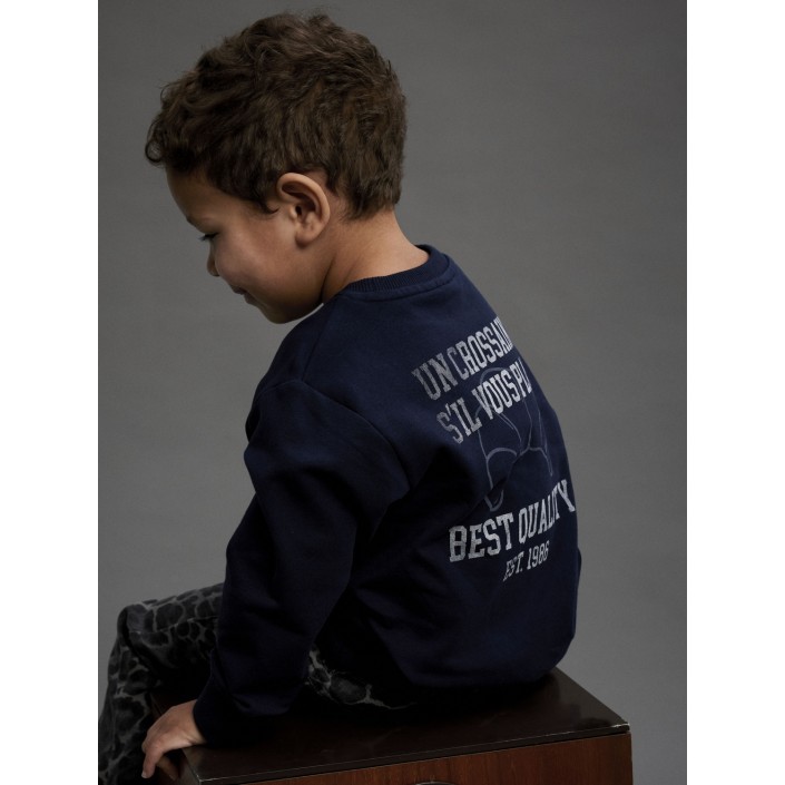 NAME IT MINI NMMRICO LS NREG SWEAT BRU BOX Navy Blazer | Freewear NMMRICO LS NREG SWEAT BRU BOX - www.freewear.nl - Freewear