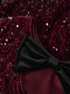 NAME IT KIDS NKFRUSITTA LS BOW BLOUSE Burgundy/BLACK BOW | Freewear NKFRUSITTA LS BOW BLOUSE - www.freewear.nl - Freewear