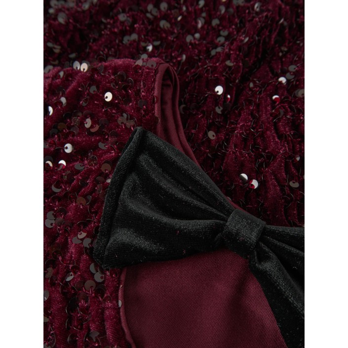 NAME IT KIDS NKFRUSITTA LS BOW BLOUSE Burgundy/BLACK BOW | Freewear NKFRUSITTA LS BOW BLOUSE - www.freewear.nl - Freewear