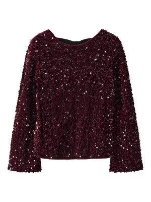 NAME IT KIDS NKFRUSITTA LS BOW BLOUSE Burgundy/BLACK BOW | Freewear NKFRUSITTA LS BOW BLOUSE - www.freewear.nl - Freewear