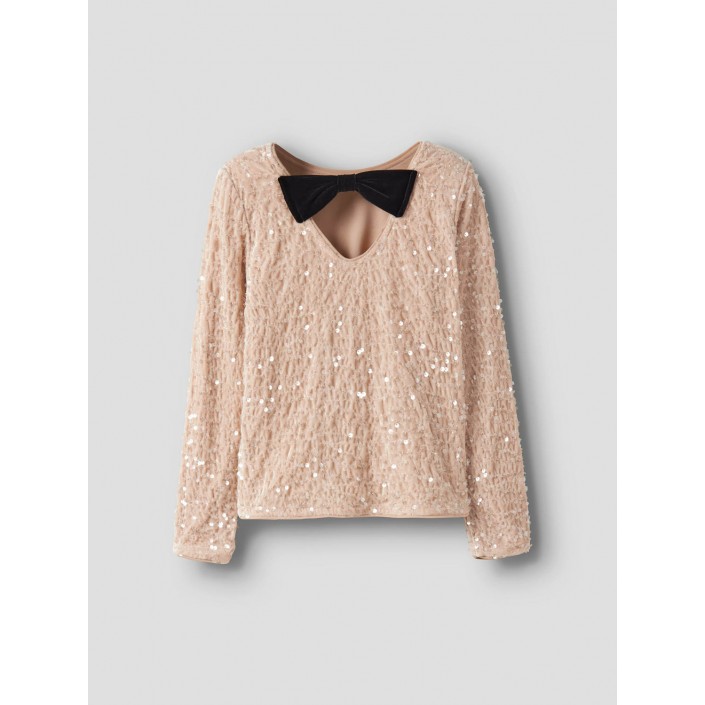 NAME IT KIDS NKFRUSITTA LS BOW BLOUSE Jet Stream/BLACK BOW | Freewear NKFRUSITTA LS BOW BLOUSE - www.freewear.nl - Freewear