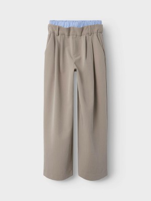 NAME IT KIDS NKFHANNELISE WIDE PANT London Fog | Freewear NKFHANNELISE WIDE PANT - www.freewear.nl - Freewear