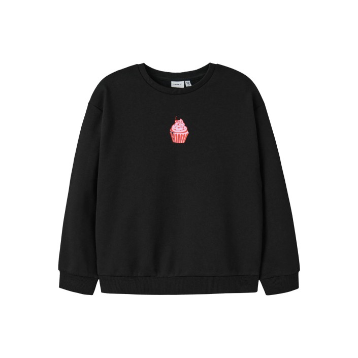 NAME IT KIDS NKFNEATAS RXL SWEAT BRU Black | Freewear NKFNEATAS RXL SWEAT BRU - www.freewear.nl - Freewear