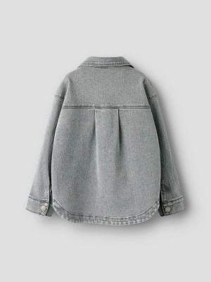 NAME IT KIDS NKFEVERLYN DNM SCHAKET 5503-YA N Light Grey Denim/HEART STUDS | Freewear NKFEVERLYN DNM SCHAKET 5503-YA N - www.freewear.nl - Freewear