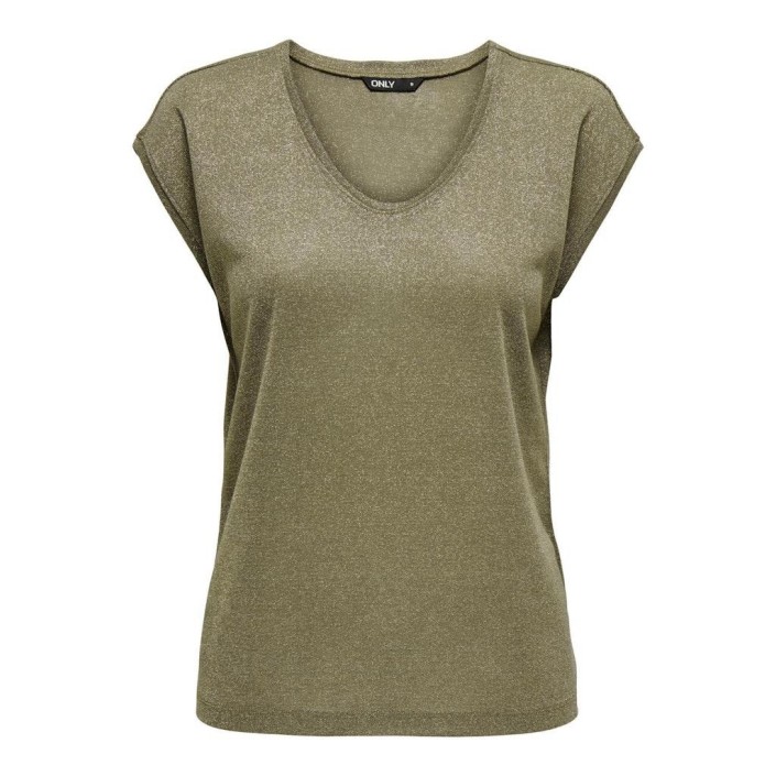 Only ONLSILVERY S/S V NECK LUREX TOP JRS: Falcon/TONE IN TONE LUREX | Freewear ONLSILVERY S/S V NECK LUREX TOP JRS: - www.freewear.nl - Freewear