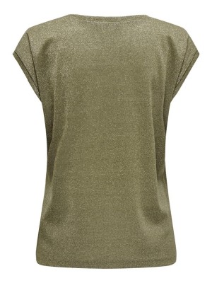 Only ONLSILVERY S/S V NECK LUREX TOP JRS: Falcon/TONE IN TONE LUREX | Freewear ONLSILVERY S/S V NECK LUREX TOP JRS: - www.freewear.nl - Freewear