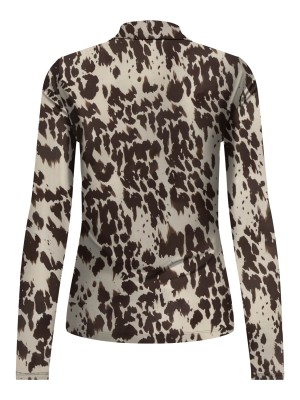 Only ONLERICA L/S HIGH NECK TOP JRS Black/Splassed cow | Freewear ONLERICA L/S HIGH NECK TOP JRS - www.freewear.nl - Freewear