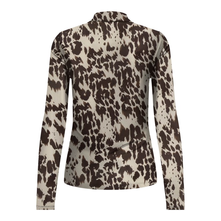 Only ONLERICA L/S HIGH NECK TOP JRS Black/Splassed cow | Freewear ONLERICA L/S HIGH NECK TOP JRS - www.freewear.nl - Freewear
