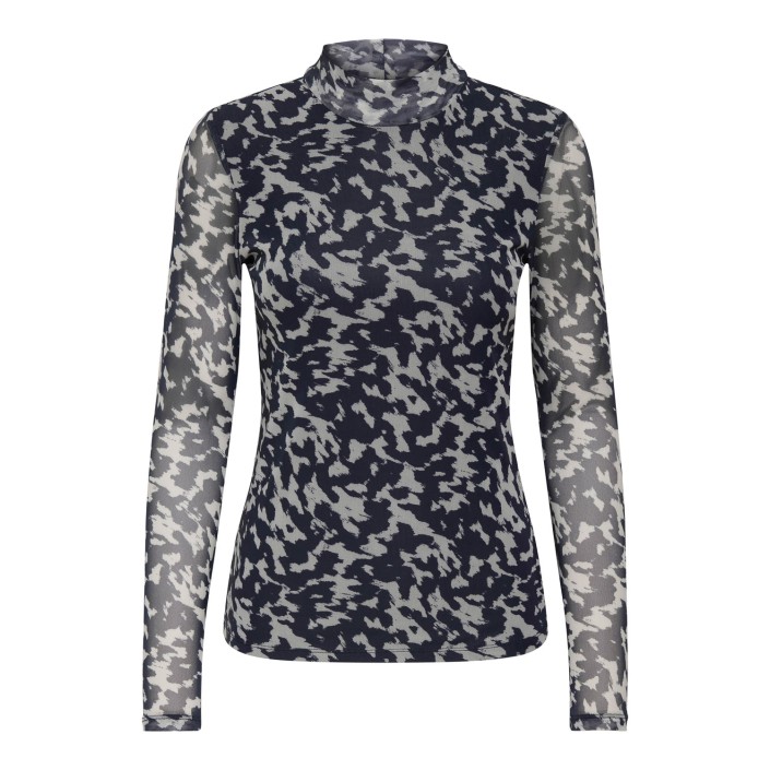 Only ONLERICA L/S HIGH NECK TOP JRS Blue Graphite/Rodeo pumice | Freewear ONLERICA L/S HIGH NECK TOP JRS - www.freewear.nl - Freewear