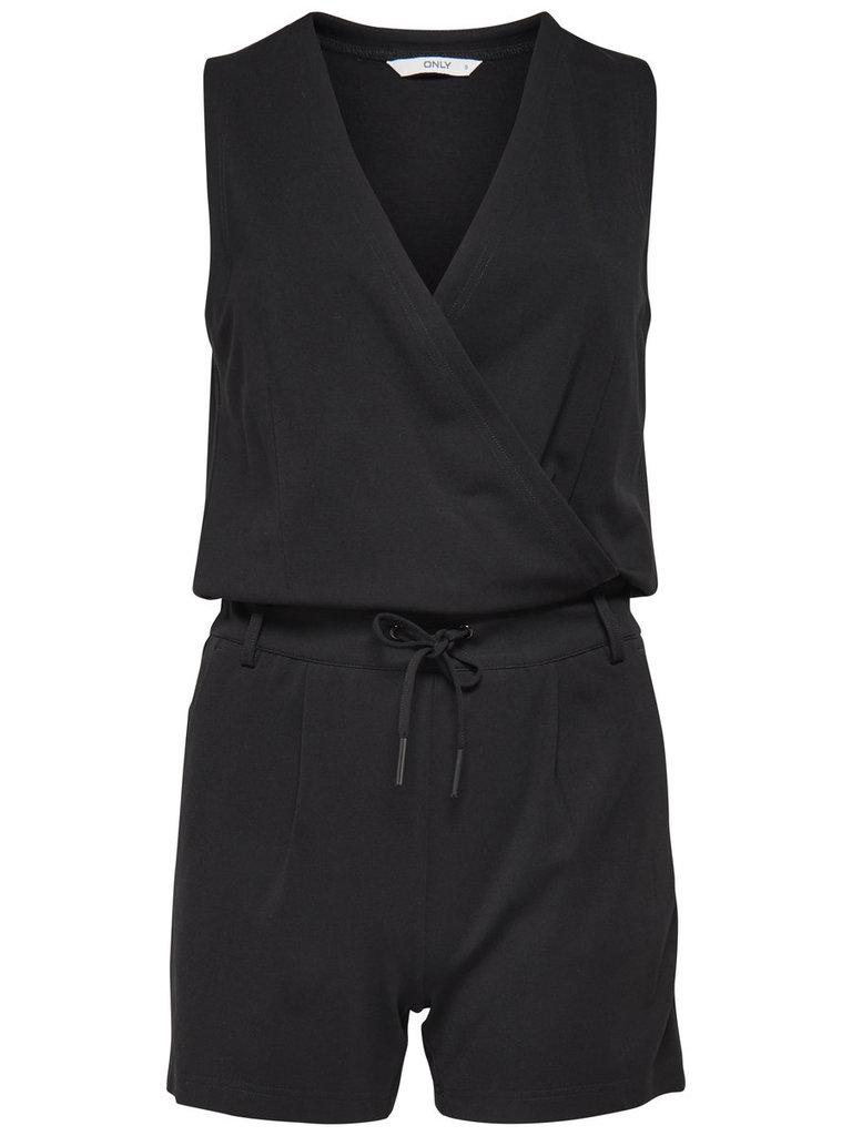 Only Broek Onlpoptrash Life S/l Easy Playsuit 15141380 Black Dames Maat - L