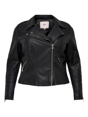 Carmakoma CAREMMY FAUX LEATHER BIKER NOOS black | Freewear CAREMMY FAUX LEATHER BIKER NOOS - www.freewear.nl - Freewear