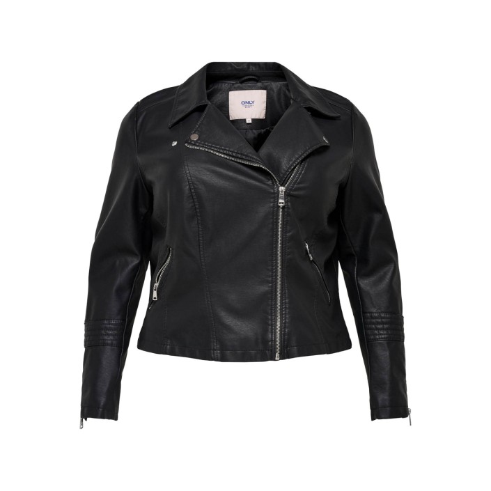 Carmakoma CAREMMY FAUX LEATHER BIKER NOOS black | Freewear CAREMMY FAUX LEATHER BIKER NOOS - www.freewear.nl - Freewear