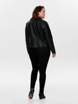 Carmakoma CAREMMY FAUX LEATHER BIKER NOOS black | Freewear CAREMMY FAUX LEATHER BIKER NOOS - www.freewear.nl - Freewear