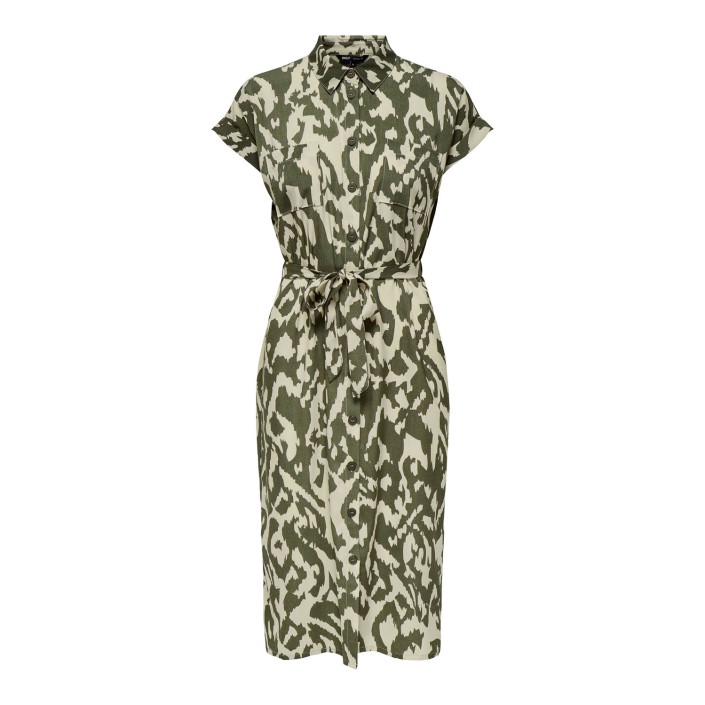 Only ONLHANNOVER S/S SHIRT DRESS NOOS WV: Tarmac/PUMICE STONE GRAPHIC | Freewear ONLHANNOVER S/S SHIRT DRESS NOOS WV: - www.freewear.nl - Freewear