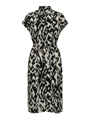 Only ONLHANNOVER S/S SHIRT DRESS NOOS WV: Birch/BLACK GRAPHIC | Freewear ONLHANNOVER S/S SHIRT DRESS NOOS WV: - www.freewear.nl - Freewear