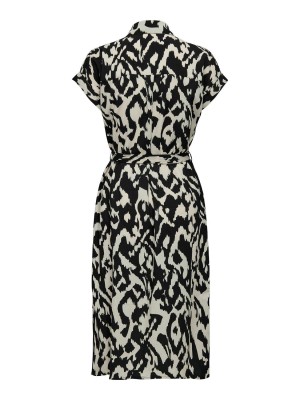 Only ONLHANNOVER S/S SHIRT DRESS NOOS WV: Birch/BLACK GRAPHIC | Freewear ONLHANNOVER S/S SHIRT DRESS NOOS WV: - www.freewear.nl - Freewear