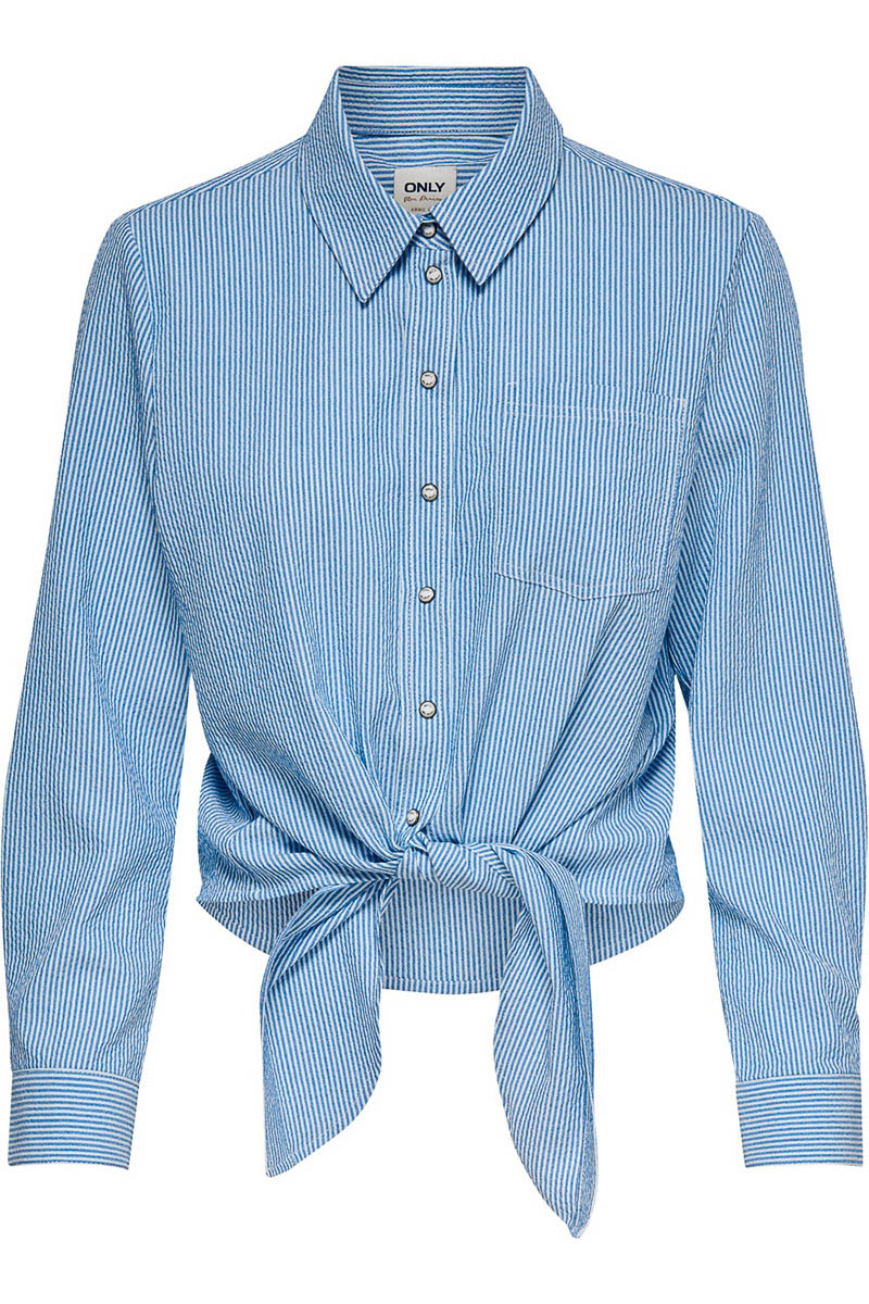 Only Onllecey Ls Stripe Knot Dnm Shirt