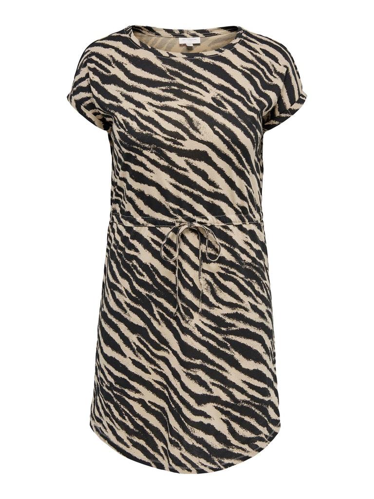 ONLY CARMAKOMA CARAPRIL SS KNEE  DRESS STRIPE JRS NOOS Dames Jurk - Maat XL-54