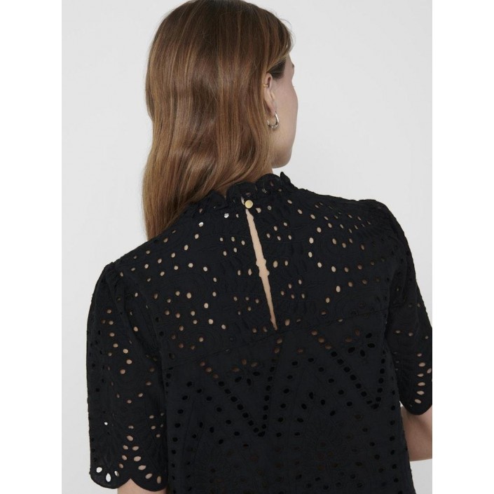 Only ONLNYLA LIFE SS ANGLAISE TOP WVN Black | Freewear ONLNYLA LIFE SS ANGLAISE TOP WVN - www.freewear.nl - Freewear