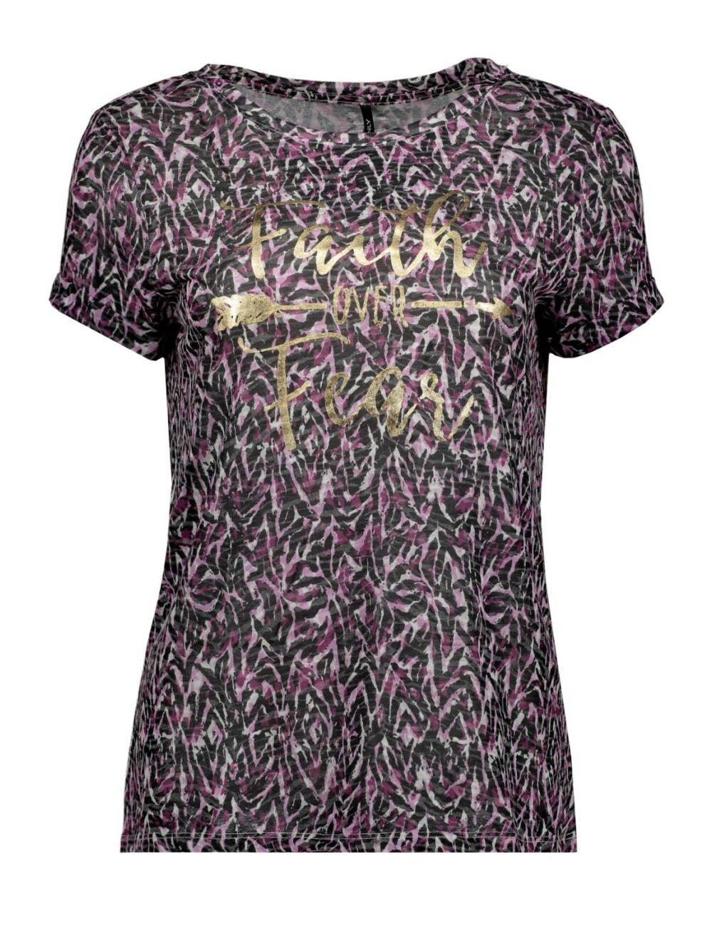 Only T-shirt Onlrilla S/s O-neck Top Box Jrs 15202694 Purple Wine/craft Anim Dames Maat - XL