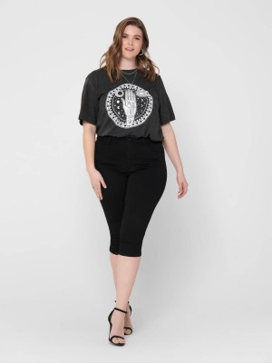 Carmakoma CARAUGUSTA LIFE HW SKINNY KNICKERS : Black | Freewear CARAUGUSTA LIFE HW SKINNY KNICKERS : - www.freewear.nl - Freewear