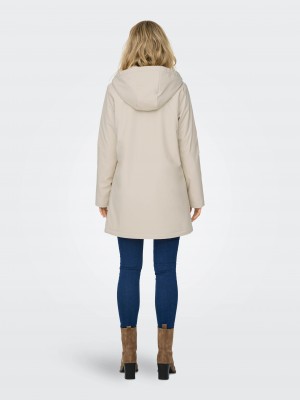 Only ONLSALLY RAINCOAT OTW NOOS Oatmeal/WHITE TEDDY | Freewear ONLSALLY RAINCOAT OTW NOOS - www.freewear.nl - Freewear
